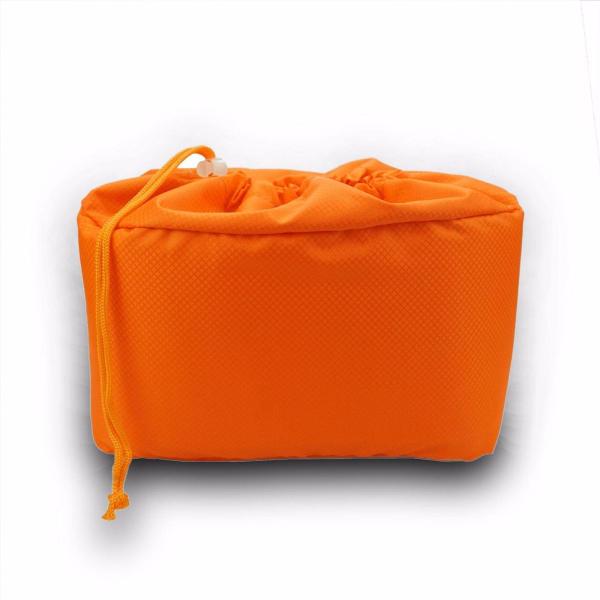 カメラインサートバッグ デジタル一眼レフカメラ用 厚手保護ポーチ オレンジ