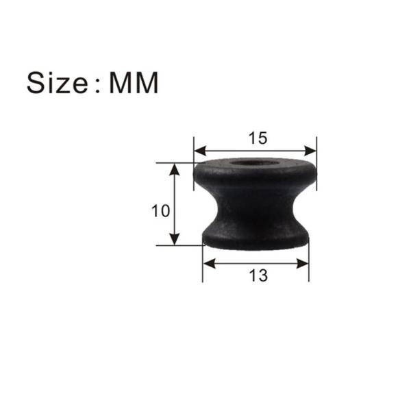 エボニー ギターストラップボタン エンドピン 楽器パーツ   2個セット
