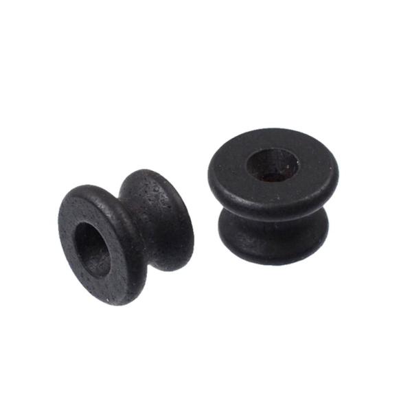 エボニー ギターストラップボタン エンドピン 楽器パーツ   2個セット