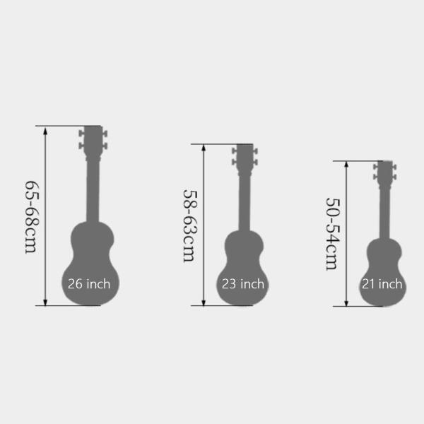 ウクレレキャリングケース、ウクレレギグキャリーバッグ、調節可能なストラップ付きウクレレバックパック、楽譜ケース保護 , 26インチ ブラック