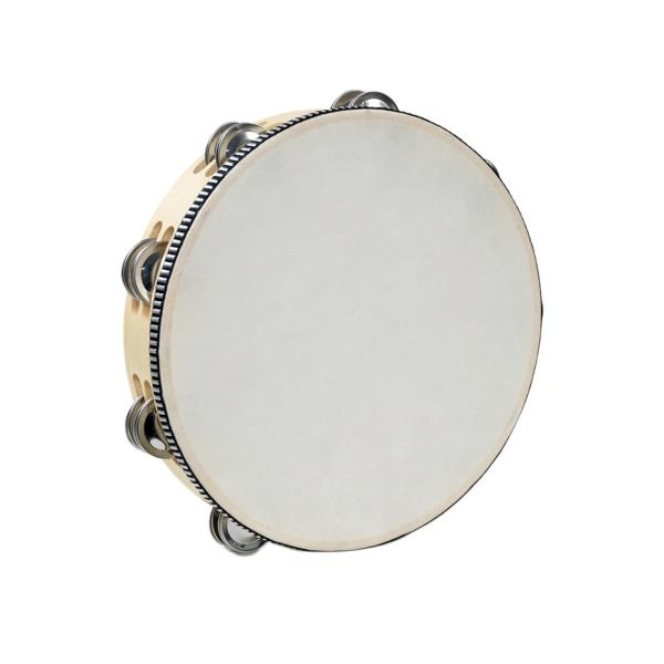 木製ハンドヘルド タンバリン メタル ジングル パーカッション チャーチ パーティー 大人用 10インチ ウッド