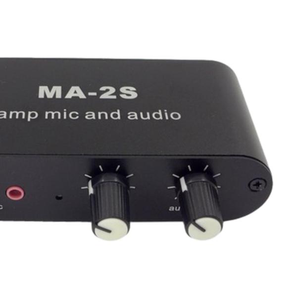 コンデンサーマイクアンプ音楽オーディオプリアンプ耐久性のあるステレオポータブルヘッドフォンアンプ歌うためポッドキャスト