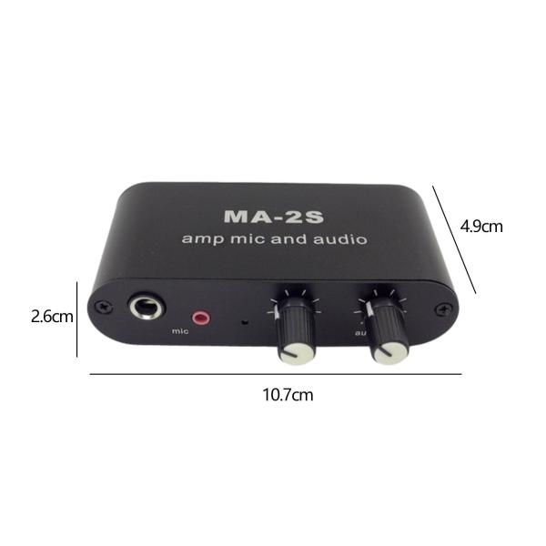 コンデンサーマイクアンプ音楽オーディオプリアンプ耐久性のあるステレオポータブルヘッドフォンアンプ歌うためポッドキャスト