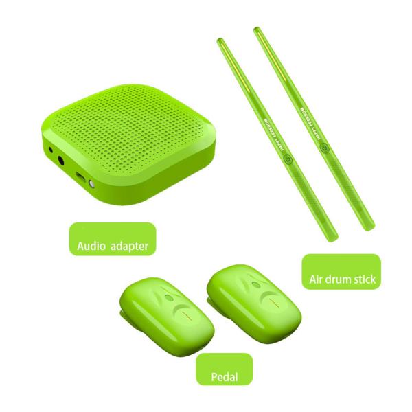 グリーンプロフェッショナル 電子エアドラム 電動エアードラムセット エアードラムスティックペダル