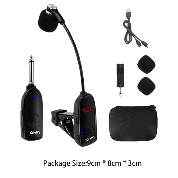 サックスマイク受信機送信機トランペットホーンコードレスサックスマイクシステム楽器マイクコンデンサークリップ