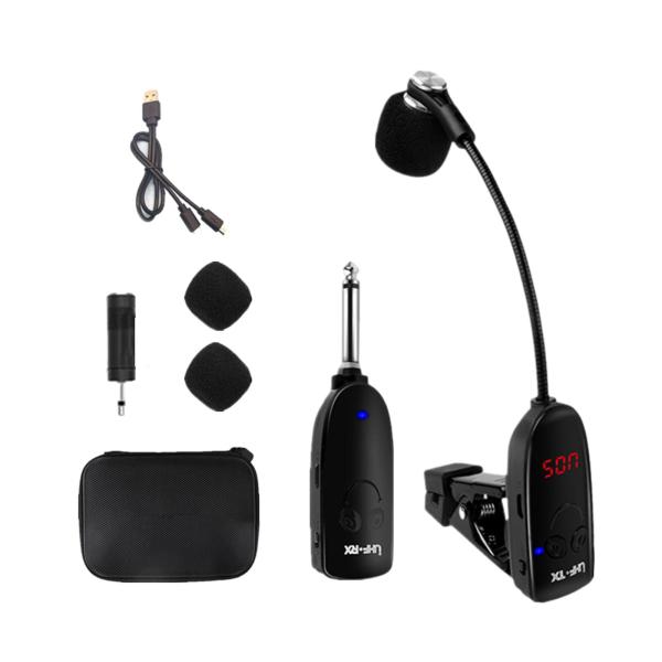サックスマイク受信機送信機トランペットホーンコードレスサックスマイクシステム楽器マイクコンデンサークリップ