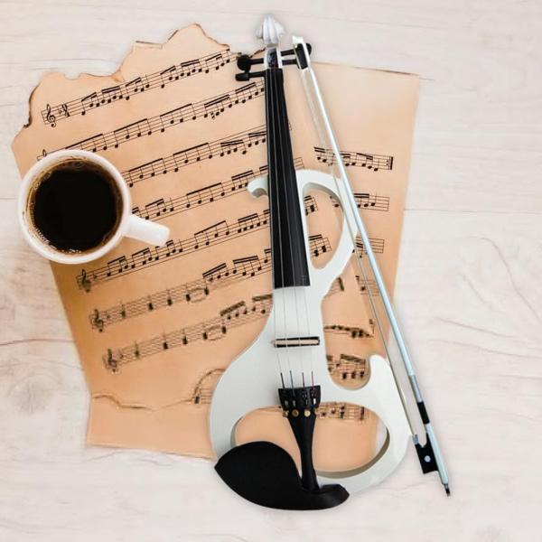 ティーンのパフォーマンスのためのエレクトリックバイオリンセット弦楽器とヘッドフォン