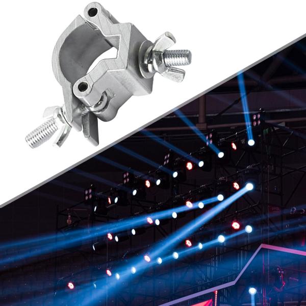 ステージライトクランプ  DJ ライトクランプ ライト用 LED ステージ照明 銀 25 〜 30mm