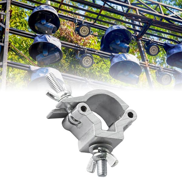 ステージライトクランプ  DJ ライトクランプ ライト用 LED ステージ照明 銀 25 〜 30mm