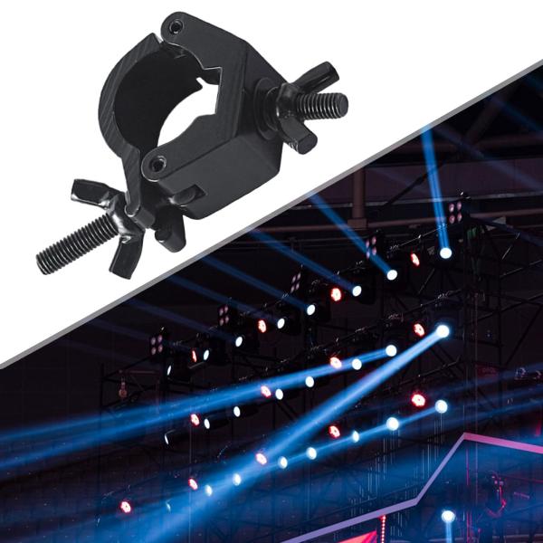 ステージライトクランプ  DJ ライトクランプ ライト LED ステージ照明用 ブラック 30 〜 36mm