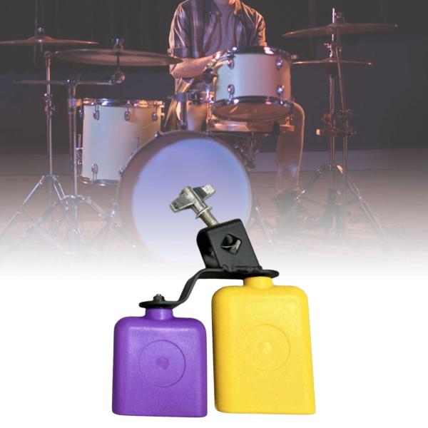 高音と低音のカウベル ダブルマウントベル 実用的なバンジ ノイズメーカー バンド伴奏アクセサリー 学校教育用