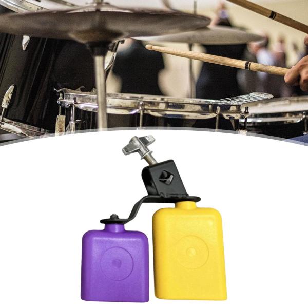 高音と低音のカウベル ダブルマウントベル 実用的なバンジ ノイズメーカー バンド伴奏アクセサリー 学校教育用
