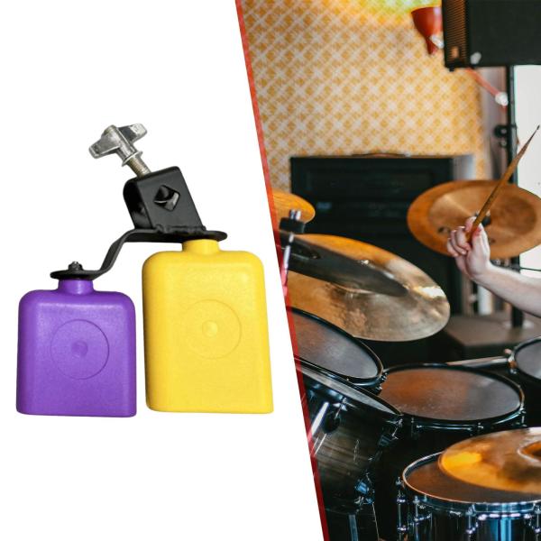 高音と低音のカウベル ダブルマウントベル 実用的なバンジ ノイズメーカー バンド伴奏アクセサリー 学校教育用