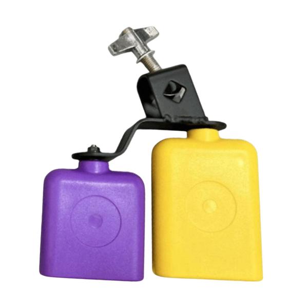 高音と低音のカウベル ダブルマウントベル 実用的なバンジ ノイズメーカー バンド伴奏アクセサリー 学校教育用
