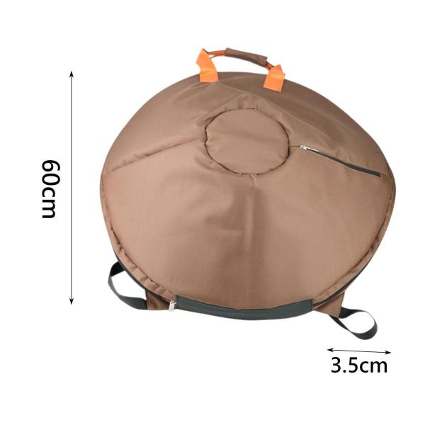 ハンドドラムバッグ 打楽器 プロフェッショナルバックパック 22インチ ハンドドラム ドラムバッグ ブラウン