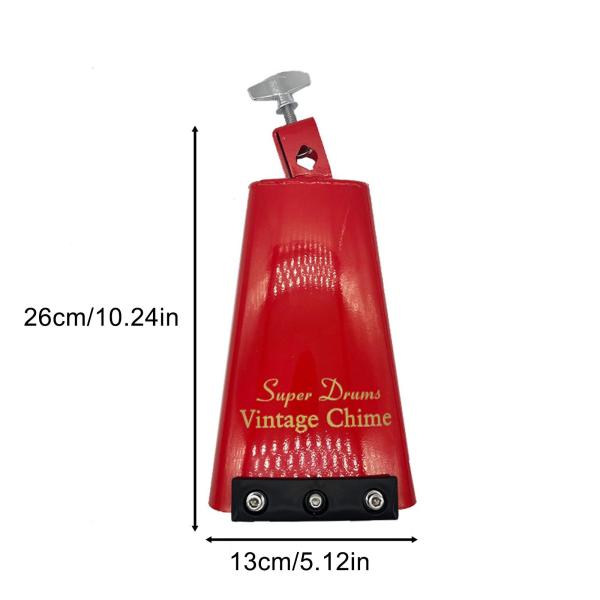 ステンレススチール製カウベル、ロックカウベル、ポータブルパーカッションカウベル、誕生日ドラムセットパーティー結婚式用ノイズメーカー