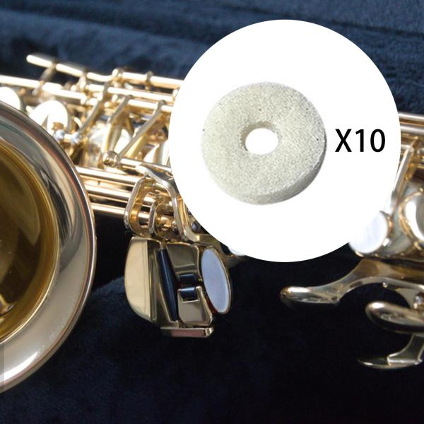 フェルトワッシャー 10個 丈夫な音楽パーツアクセサリー 真鍮楽器 ユーフォニアム