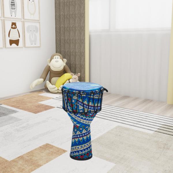 ジャンベドラム プロフェッショナルアフリカンドラム 誕生日プレゼント 子供 男の子 女の子 ブルー