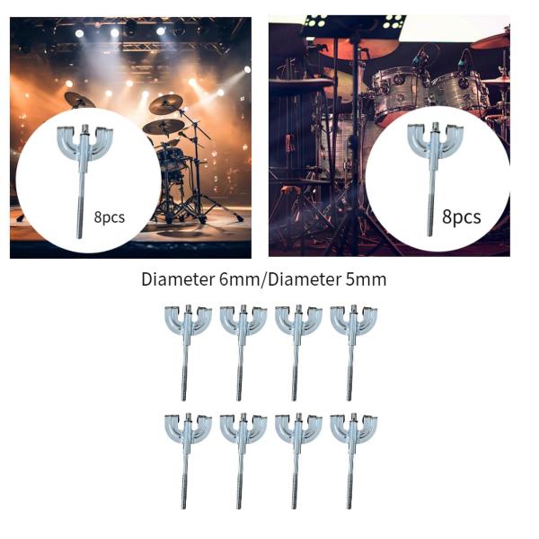 8xバスドラム爪耐摩耗性ハードウェア打楽器アクセサリーM6