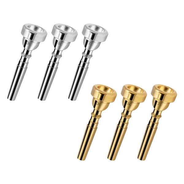 トランペット マウスピース トランペットアクセサリー 初心者向け 自宅 ステージパフォーマンス シルバー