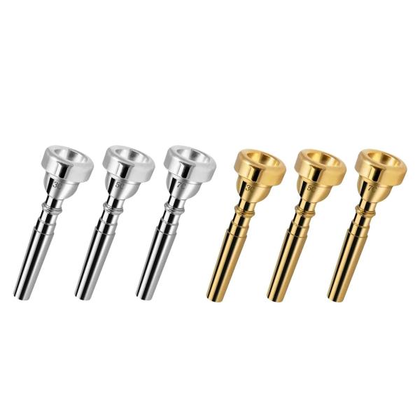 トランペット マウスピース トランペットアクセサリー 初心者向け 自宅 ステージパフォーマンス シルバー