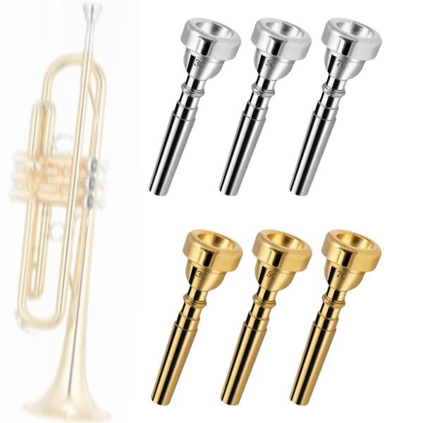 トランペット マウスピース トランペットアクセサリー 初心者向け 自宅 ステージパフォーマンス シルバー