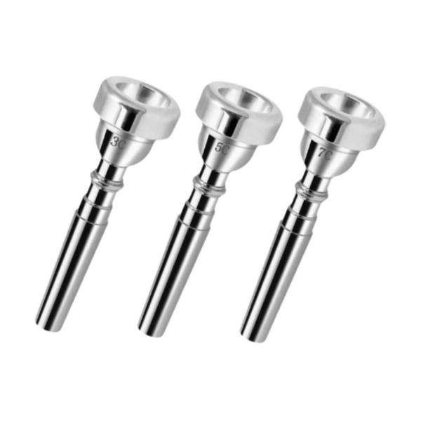 トランペット マウスピース トランペットアクセサリー 初心者向け 自宅 ステージパフォーマンス シルバー