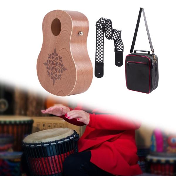 ポータブルカジョンドラムショルダーバッグウッドハンドドラムトラベルケジョンドラムハンドドラムカジョンパフォーマンスストリートパフォーマンス