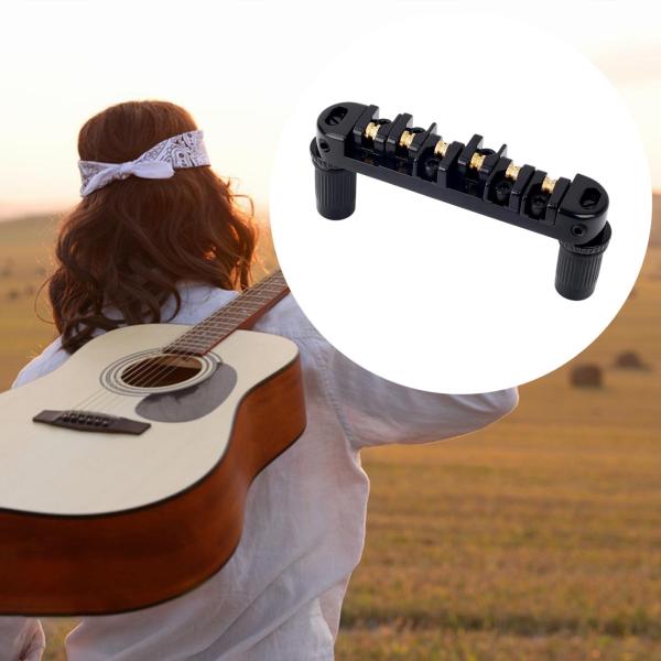 ローラーサドルブリッジ エレキギター用 高安定性 交換用アクセサリー ブラック