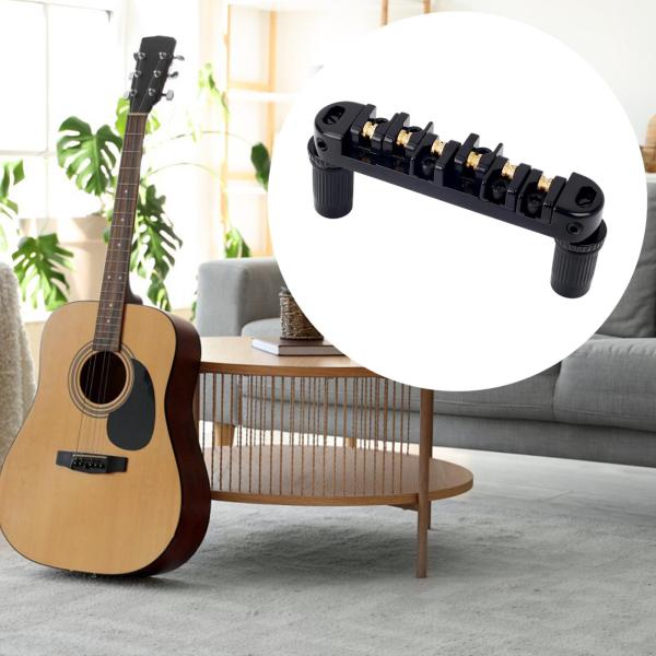 ローラーサドルブリッジ エレキギター用 高安定性 交換用アクセサリー ブラック