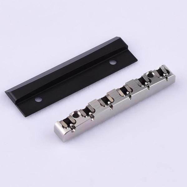 ステンレススチールギターナット、取り付けハードウェア、43mm、ネジ交換部品ローラーナットがエレキギター用のローラーナット
