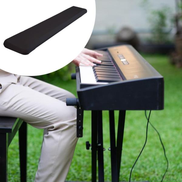 ピアノキーボードカバー 軽量 ポータブル ソフト 楽器保護 ブラック 76 88 キー用