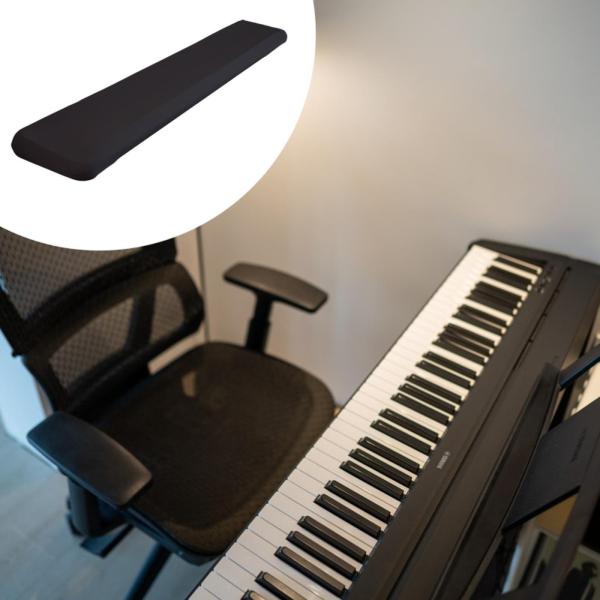 ピアノキーボードカバー 軽量 ポータブル ソフト 楽器保護 ブラック 76 88 キー用