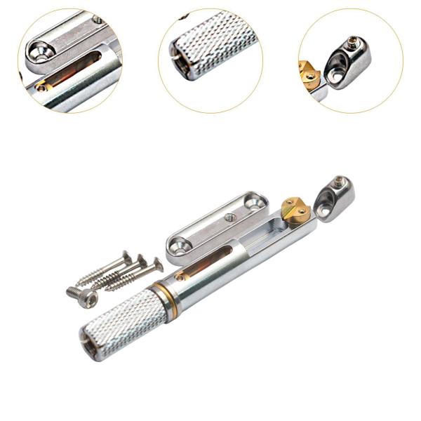 ヘッドレス ギター ブリッジ スプリット テールピース ギターパーツ フォークギター用品 シルバー