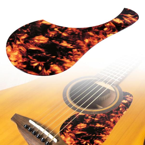 ガードプレートギターピックガードアンチスクラッチセルフスティッキーアコースティックエレキギター交換用ブラウンカメピックガード