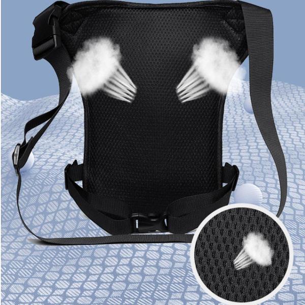 太もも用ドロップレッグバッグ バイク用 トレンディ スポーツパック アウトドア ライディング 旅行用 ブラック