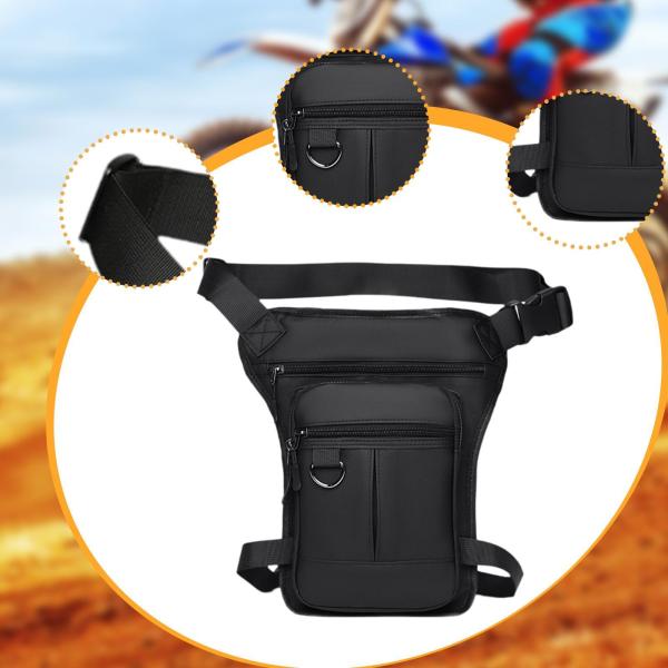 太もも用ドロップレッグバッグ バイク用 トレンディ スポーツパック アウトドア ライディング 旅行用 ブラック