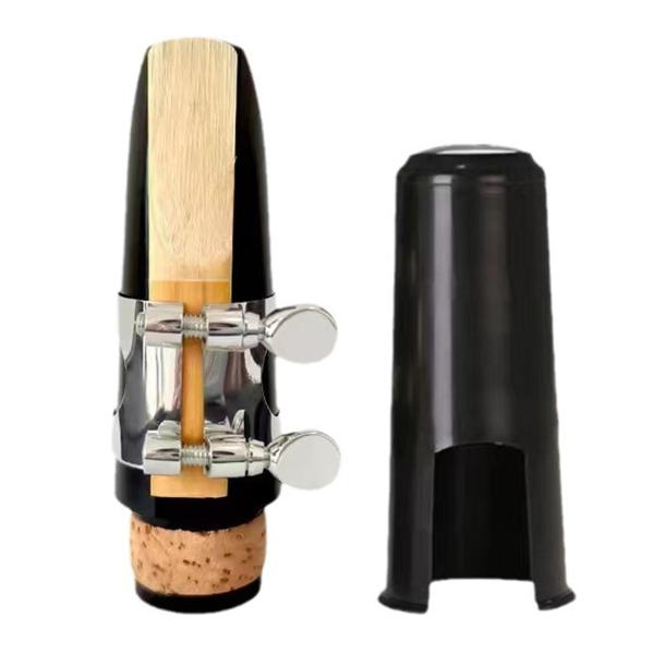 クラリネットマウスピースキット 木管楽器用マウスピース 演奏練習用 修理用 シルバークリップ