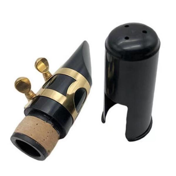 クラリネットマウスピースキット 木管楽器用マウスピース 演奏練習用 修理用 ゴールドクリップ