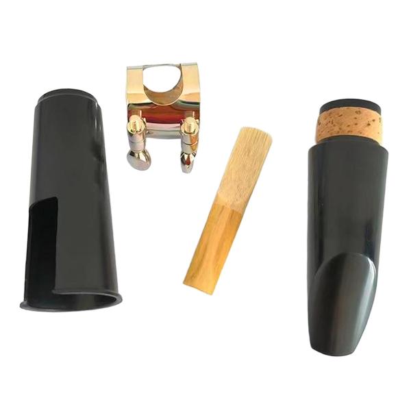 クラリネットマウスピースキット 木管楽器用マウスピース 演奏練習用 修理用 ゴールドクリップ