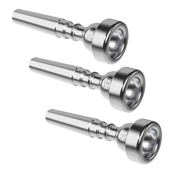 ミュージシャンの練習目的のステージパフォーマンスのための3ピーストランペットマウスピースシルバー