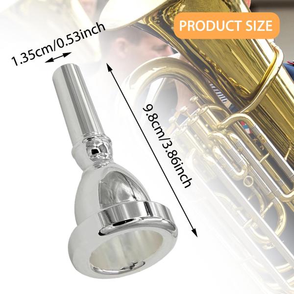 チューバ マウスピース 銀メッキ パフォーマンス プロフェッショナル 練習用楽器アクセサリー 初心者向け 楽器パーツ