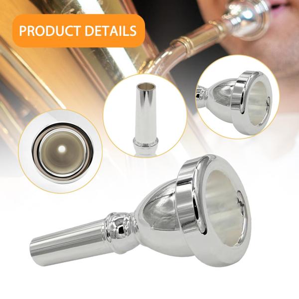 チューバ マウスピース 銀メッキ パフォーマンス プロフェッショナル 練習用楽器アクセサリー 初心者向け 楽器パーツ