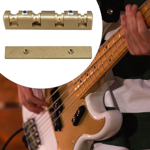 真鍮ローラーギターナット交換用 4弦ベースアクセサリーパーツ 真鍮ローラーナット スプリットレギュレーション 弦楽器製作者DIYプロジェクト用