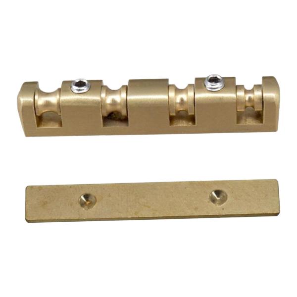 真鍮ローラーギターナット交換用 4弦ベースアクセサリーパーツ 真鍮ローラーナット スプリットレギュレーション 弦楽器製作者DIYプロジェクト用