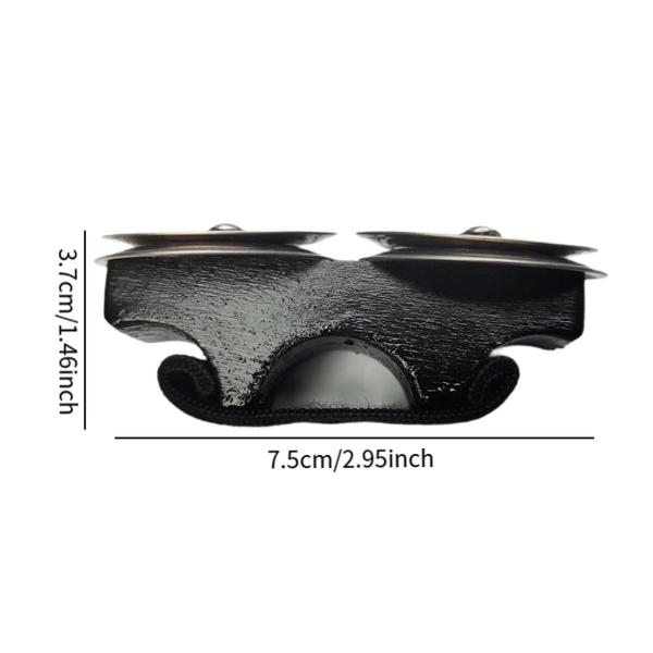 パーカッションフィンガーベル ポータブルフィンガータンバリン ライブバンド ギタリスト用 ブラック