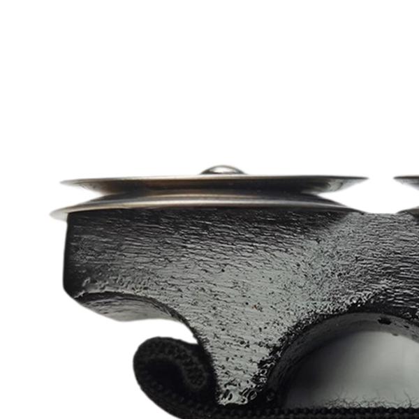 パーカッションフィンガーベル ポータブルフィンガータンバリン ライブバンド ギタリスト用 ブラック