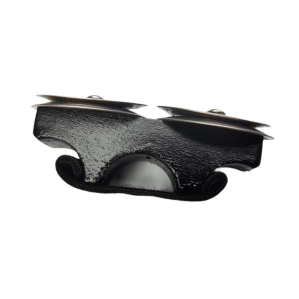 パーカッションフィンガーベル ポータブルフィンガータンバリン ライブバンド ギタリスト用 ブラック