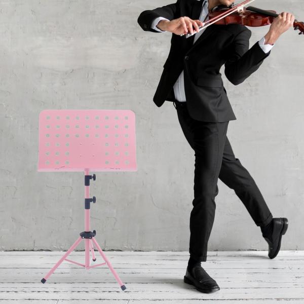 楽器演奏用楽譜スタンド ブックスタンド ミュージシャン初心者向け ピンク