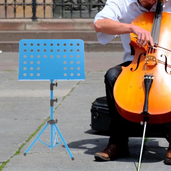 楽器演奏用楽譜スタンド ブックスタンド ミュージシャン初心者用 ブルー
